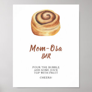 Affiche de Baby Shower Bun - Bar à Mimosa