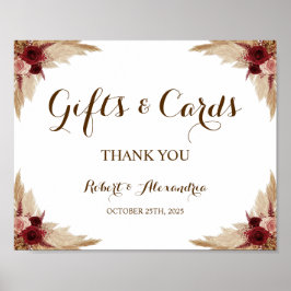 Affiche de Baby Shower Pampas Grass Gifts & Cards