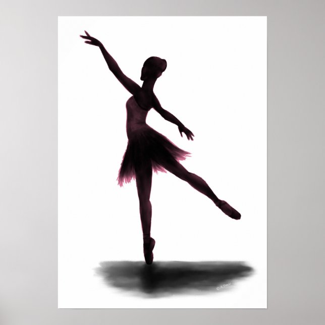 Affiche de ballerine "Practice Makes Perfect" - ro (Devant)