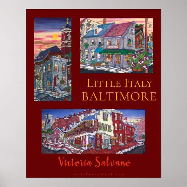 Affiche de Baltimore sur la Petite Italie (Devant)