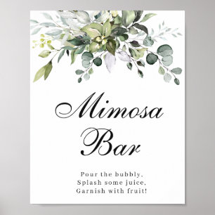 Affiche de bar à thème Eucalyptus Mimosa