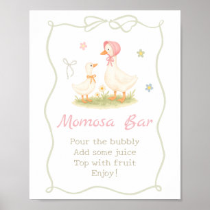 Affiche de bar Maman Rose pour Baby Shower de Mère