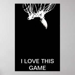 Affiche de basketball unique en noir et blanc Pop