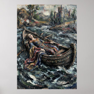 Affiche de bateau de la dame de la rivière Charlot