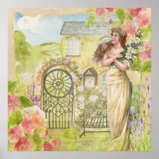 Affiche de beauté vintage