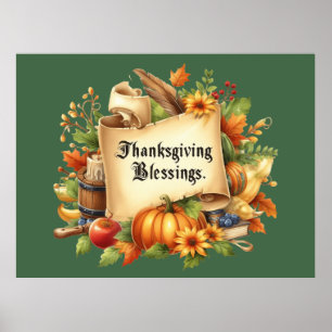 Affiche de Bénédiction de Thanksgiving
