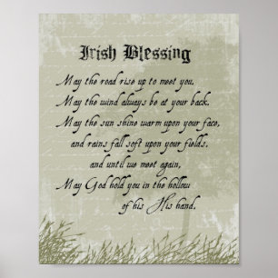 Affiche de bénédiction irlandaise