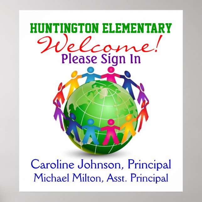 Affiche de bienvenue à l'école (Devant)