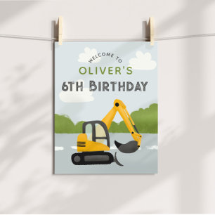 Affiche de bienvenue Anniversaire de enfant Boys B
