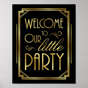 Affiche de bienvenue Art Déco PARTY Imprimer
