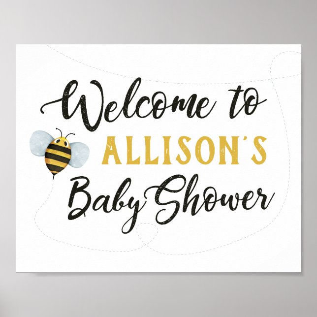 Affiche de bienvenue Baby shower (Devant)