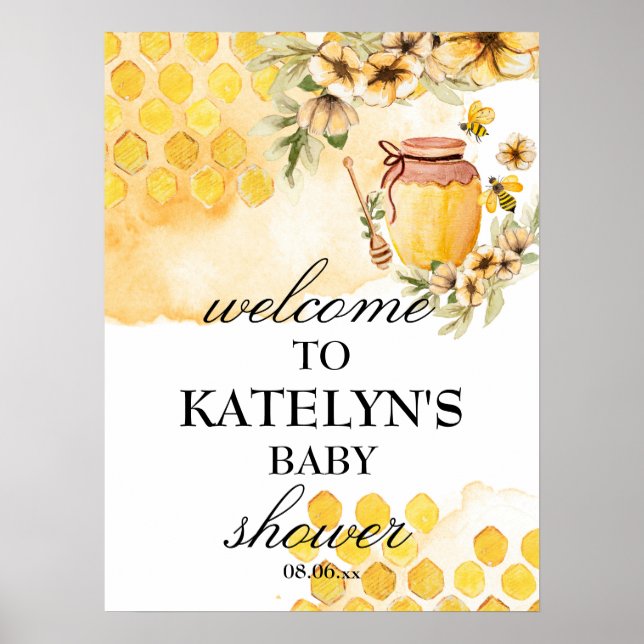 Affiche de bienvenue Baby shower (Devant)
