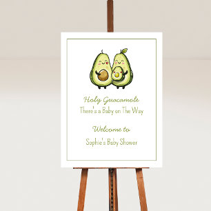 Affiche de bienvenue Baby shower Avocado