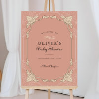 Affiche de bienvenue Baby shower de la bibliothèqu