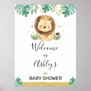 Affiche de bienvenue Baby shower de la Couronne du