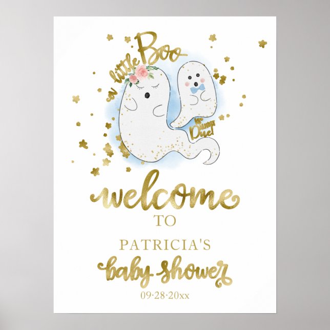 Affiche de bienvenue Baby shower de Little Boo Hal (Devant)