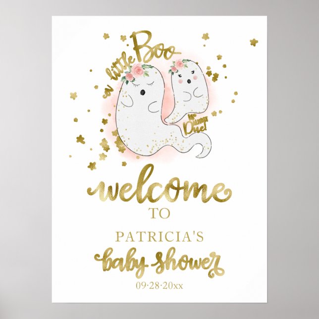 Affiche de bienvenue Baby shower de Little Boo Hal (Devant)