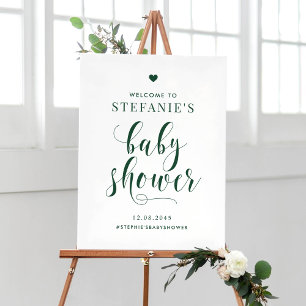 Affiche de bienvenue Baby shower de script en gras