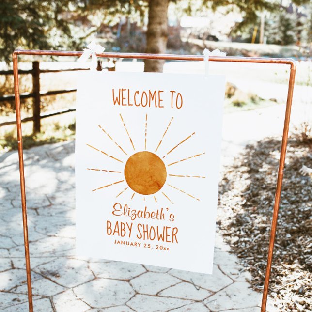 Affiche de bienvenue Baby shower Sunshine (Créateur téléchargé)