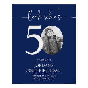 Affiche de bienvenue bleue 50e anniversaire Rega