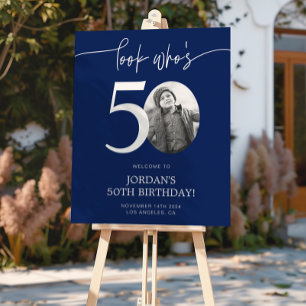 Affiche de bienvenue bleue 50e anniversaire Rega