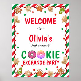 Affiche de bienvenue Christmas Cookie Exchange