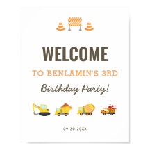 Affiche de bienvenue d'anniversaire du camion de p