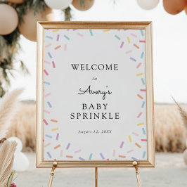 Affiche de bienvenue d'arrosage pour bébé