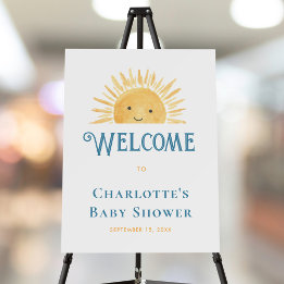 Affiche de bienvenue de Baby shower Boho Sun Sunsh