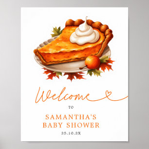 Affiche de bienvenue de Baby shower d'automne du C
