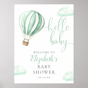Affiche de bienvenue de Baby shower de ballon à ai