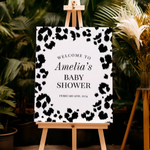 Affiche de bienvenue de Baby shower Empreinte de l