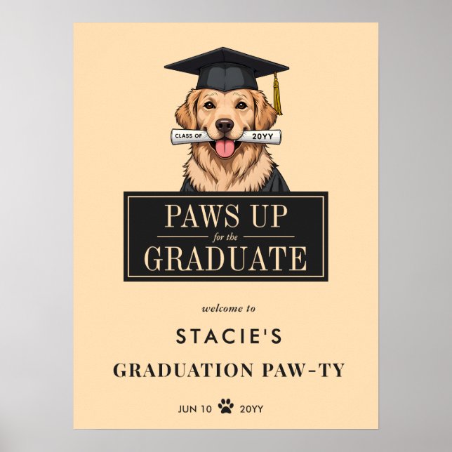 Affiche de bienvenue de chiens de l'équipe de rech (Devant)