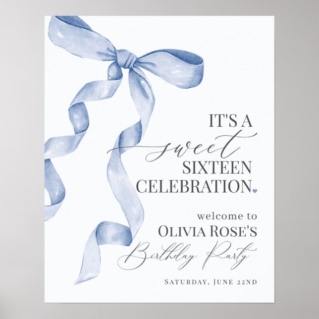 Affiche de bienvenue de fête d'anniversaire de la  (Devant)