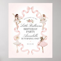 Affiche de bienvenue de fête d'anniversaire Little