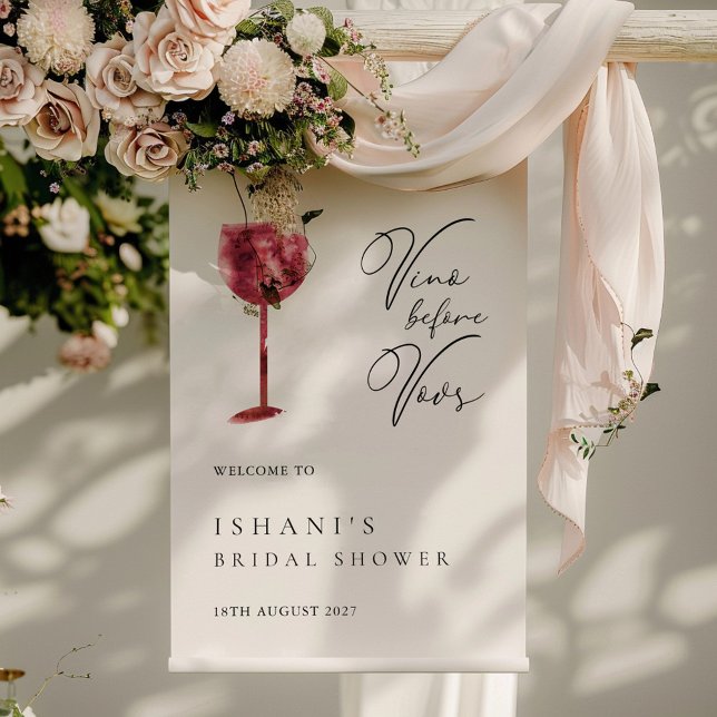 Affiche de bienvenue de Fête des mariées minimalis (Simple Minimalist Bridal Shower Welcome Sign)