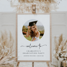 Affiche de bienvenue de graduation de la photo du