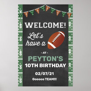 Affiche de bienvenue de la fête de football