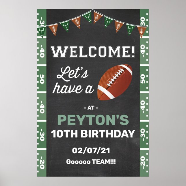 Affiche de bienvenue de la fête de football (Devant)