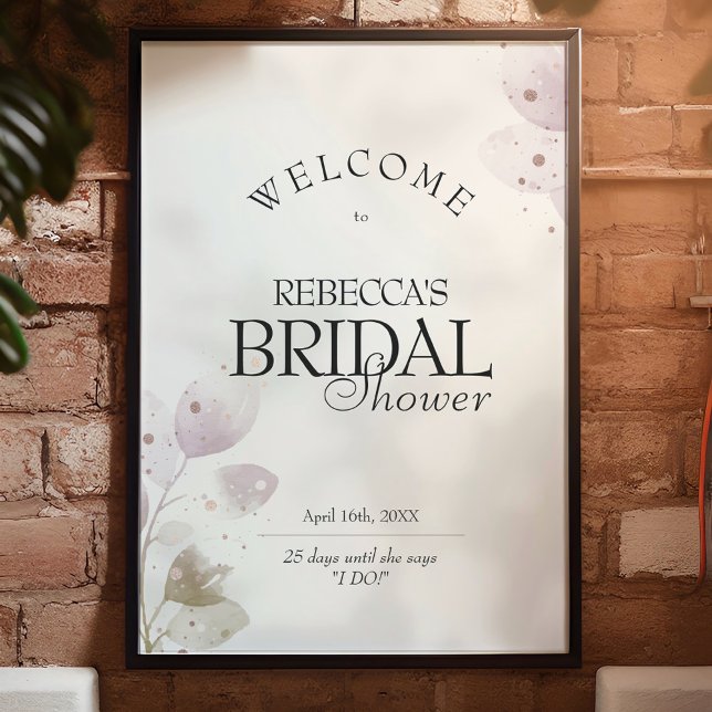 Affiche de bienvenue de la Fête des mariées rose p (Créateur téléchargé)