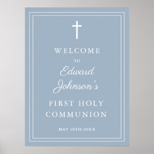 Affiche de bienvenue de la Sainte Communion Dusty 