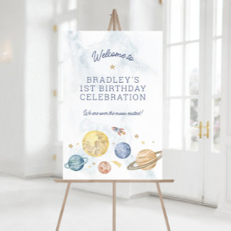 Affiche de bienvenue de l'affiche de l'espace 1er 