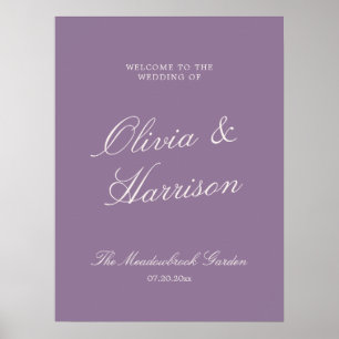 Affiche de bienvenue de mariage calligraphiée de j