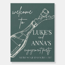 Affiche de bienvenue de partie d'engagement person