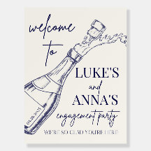 Affiche de bienvenue de partie d'engagement person