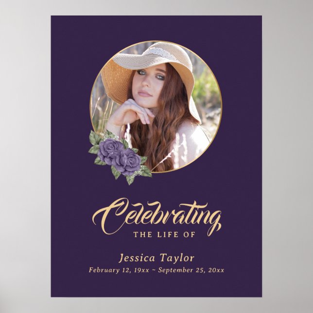 Affiche de bienvenue de photos des funérailles flo (Devant)