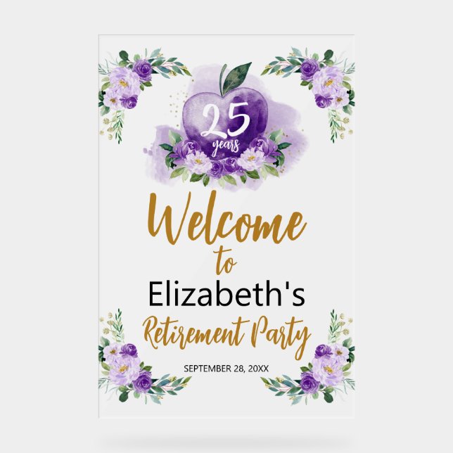 Affiche de bienvenue de retraite de l'enseignant a (Recto)