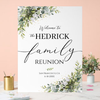 Affiche de bienvenue de réunion familiale, Affiche