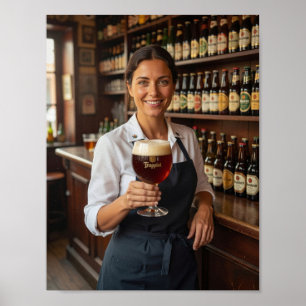 Affiche de bienvenue de taverne artisanale belge c