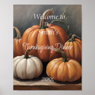 Affiche de bienvenue de Thanksgiving